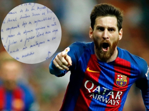 'Bản hợp đồng' đầu tiên của Messi được đem đấu giá