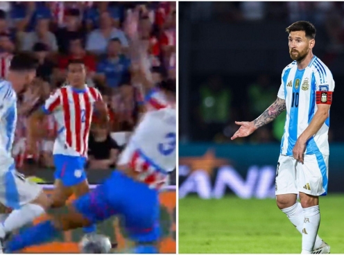 'Máy chém' Paraguay thoát thẻ đỏ sau pha vào bóng thô bạo với Messi