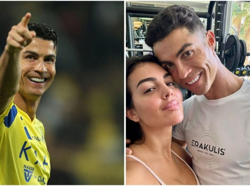 Ronaldo thể hiện sự ấm áp với 'vợ hờ' Georgina