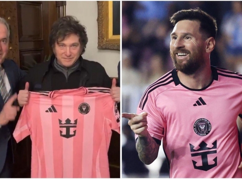 Messi tặng quà cho tổng thống Argentina