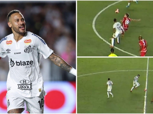 Neymar 'nhảy múa' với bóng, Santos thắng giòn giã