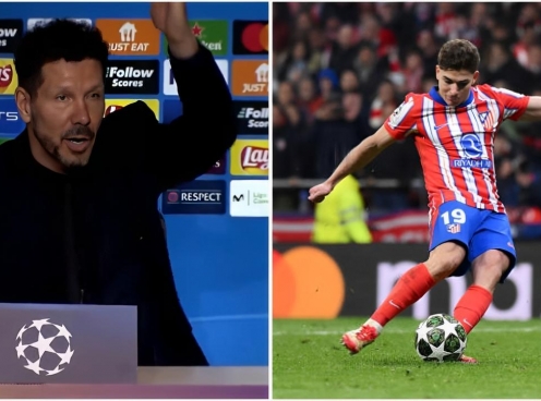 Diego Simeone: 'Ai thấy Alvarez phạm lỗi thì giơ tay lên'