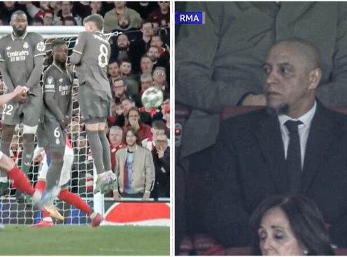 Roberto Carlos ngỡ ngàng trước tuyệt phẩm đá phạt của Declan Rice