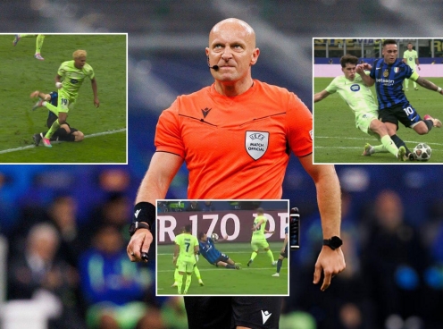 Trọng tài uy tín bậc nhất châu Âu gây tranh cãi cực độ trận Inter vs Barca