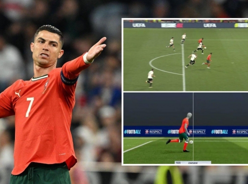 Tại sao bàn thắng của Ronaldo không tính việt vị?