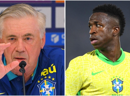 Carlo Ancelotti ra chỉ thị với Vinicius tại ĐT Brazil
