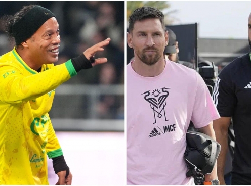 Vệ sĩ Messi 'ăn no hành' Ronaldinho