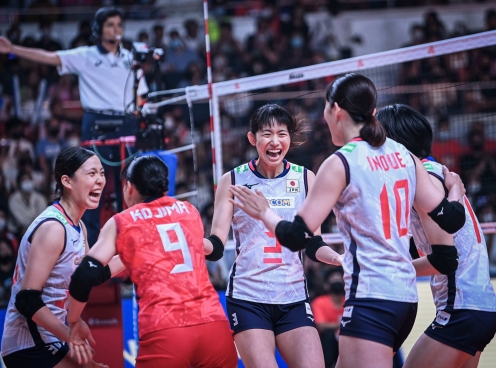 Đánh bại đội bóng số 1 châu Á, tuyển nữ Nhật Bản vẫn bất bại tại VNL 2022