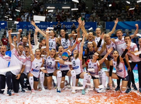 Đánh bại Bỉ, tuyển nữ Croatia lần đầu tiên được trải nghiệm giải VNL