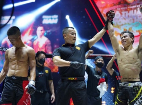 Phạm Văn Nam thắng nghẹt thở trước Bùi Trường Sinh tại Cúp MMA Việt Nam 2021