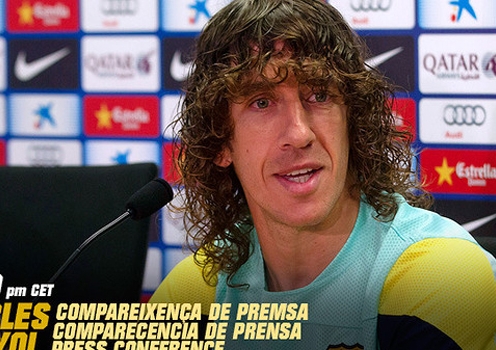 Puyol mở họp báo chia tay Barca