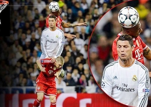 Jerome Boateng có pha bật nhảy cao hơn cả Ronaldo