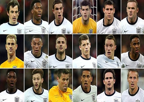 Đội tuyển Anh công bố đội hình tham dự World Cup 2014