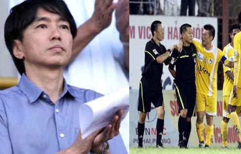 HLV Miura ngạc nhiên cách điều hành của trọng tài ở V-League