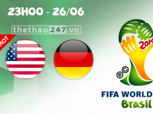 Mỹ vs Đức 23h00 ngày 26/6