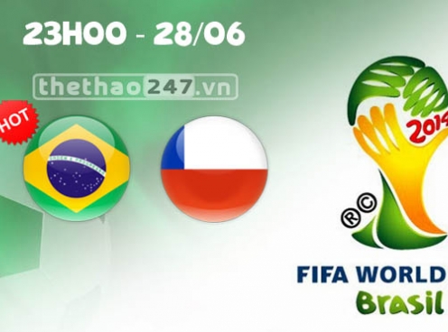 Brazil vs Chile 23h00 ngày 28/6