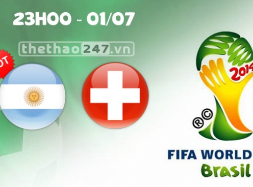 Argentina vs Thụy Sĩ 23h00 ngày 01/7