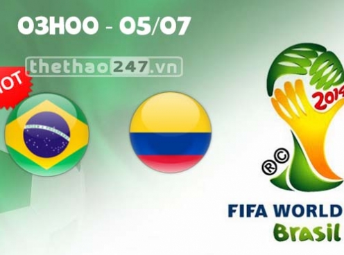 Brazil vs Colombia 03h00 ngày 05/7