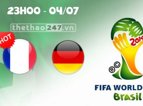Pháp vs Đức 23h00 ngày 04/7