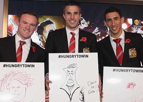 Rooney, Van Persie, Di Maria trổ tài hội họa