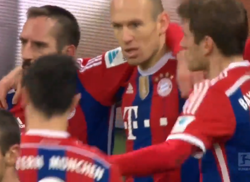 Video clip bàn thắng: Bayern Munich - Freiburg - Robben chạm mốc 100 bàn thắng