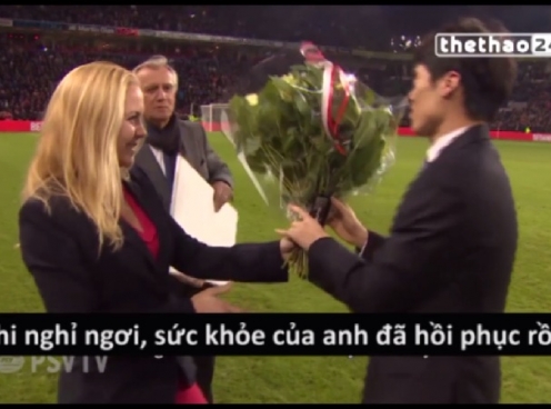 VIDEO: Park Ji Sung vui mừng trong lễ tri ân tại PSV Eindhoven
