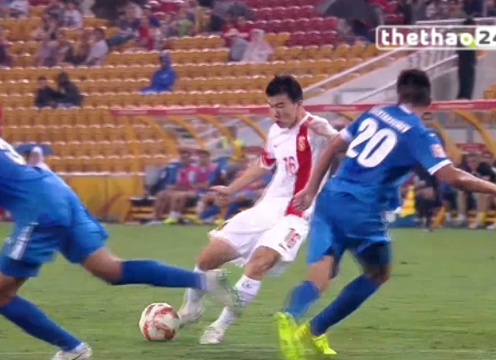 Video clip bàn thắng: Trung Quốc - Uzbekistan - Phân ngôi nhất bảng