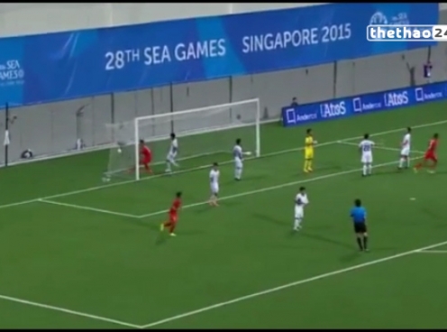 Video SEA Games 28: Tình huống dẫn đến bàn mở tỷ số của U23 Singapore