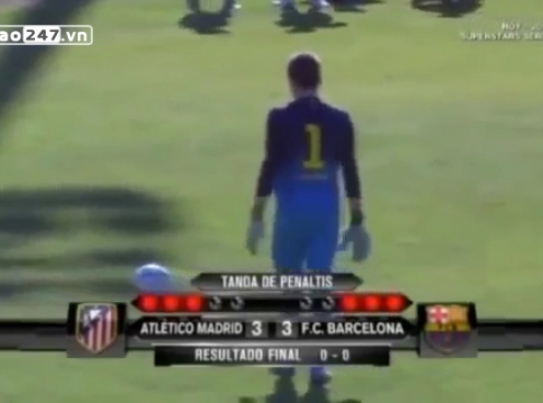 VIDEO: Thủ môn nhí Barca cản phá 6 cú sút penalty và ghi bàn quyết định