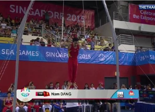 Video SEA Games 28: Đặng Nam giành HCV nội dung vòng treo (TDDC)