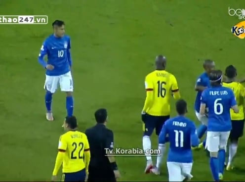 VIDEO: Neymar nhận thẻ đỏ vì hành động xấu khi trận đấu đã kết thúc