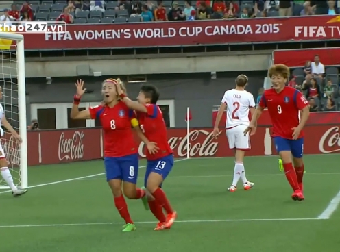 Video bàn thắng: Hàn Quốc 2-1 Tây Ban Nha (World Cup bóng đá nữ 2015)