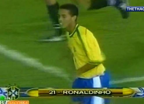 VIDEO: Bàn thắng siêu kỹ thuật của Ronaldinho ở Copa America năm 19 tuổi
