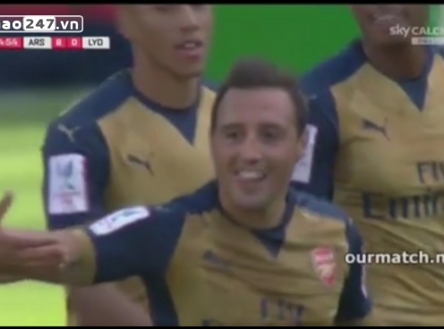 Video bàn thắng: Arsenal 6-0 Lyon (Giao hữu quốc tế)