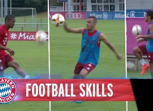 VIDEO: Sao Bayern phô diễn kỹ thuật chuyền và khống chế bóng bổng trong buổi tập