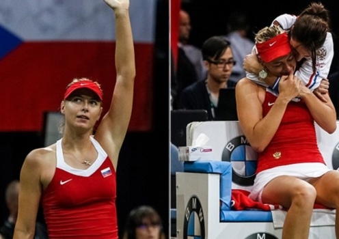 Masha đẫm lệ khi không thể gánh team tại chung kết FED Cup