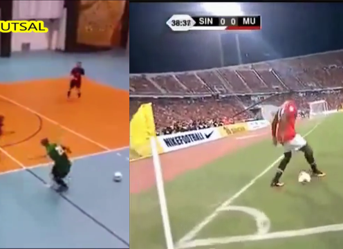 VIDEO: Sao futsal tái hiện màn lừa bóng siêu hài của Danny Welbeck