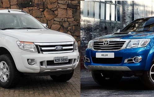 So sánh nhanh Toyota Hilux với ‘vua bán tải’ Ford Ranger