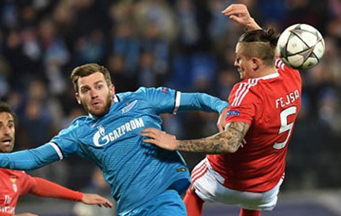 Zenit dừng bước, Benfica vào tứ kết Champions League