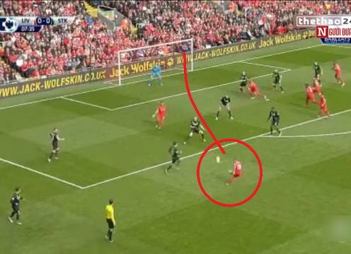 VIDEO: Moreno sút xa đẹp mắt mở tỷ số trận đấu cho Liverpool
