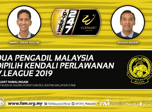 2 trọng tài Malaysia bắt chính những trận cầu đinh tại V-League