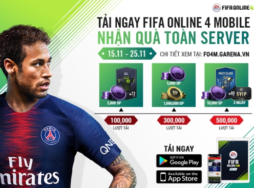 Chính thức FIFA Online 4 Mobile ra mắt Open Beta từ ngày 15/11