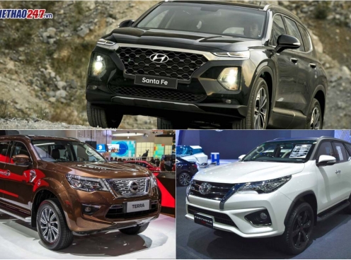 So sánh Hyundai SantaFe với Toyota Fortuner, Nissan Terra