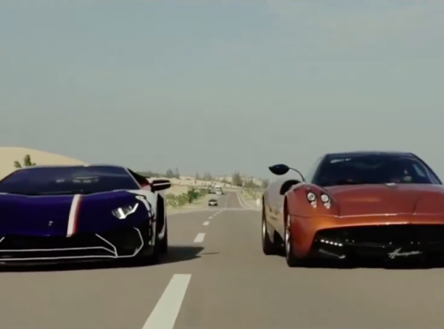 Minh 'Nhựa' tung clip cầm lái Pagani Huayra đua với Lamborghini Aventador SV tại Phan Thiết