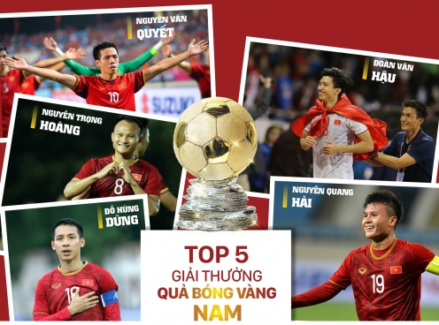 Chùm ảnh: Danh sách top 5 Quả bóng vàng Việt Nam 2019