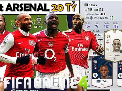 Xây dựng và trải nghiệm team color Arsenal trong FIFA Online 4