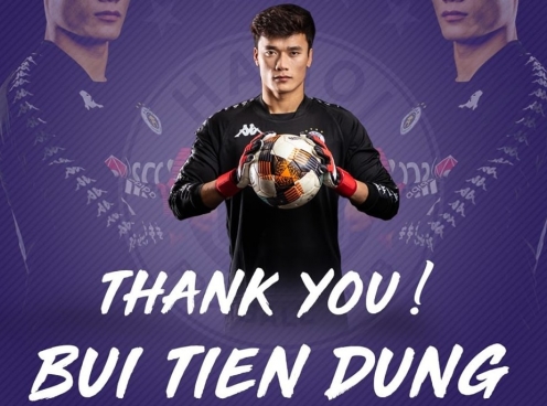 Hanoi FC goalkeeper Bui Tien Dung officially leaves for Ho Chi Minh City FC