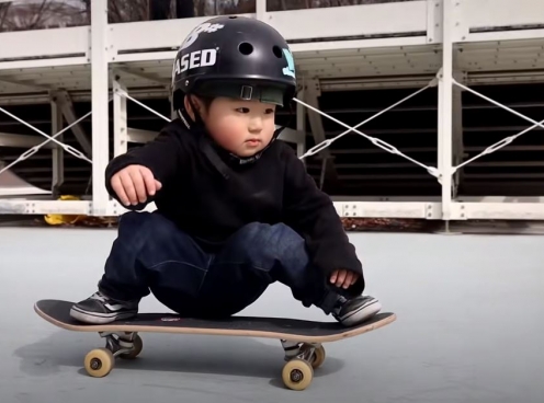 VIDEO: Cậu bé Rita 3 tuổi chơi SKATE cực dễ thương đốn tim bao người xem
