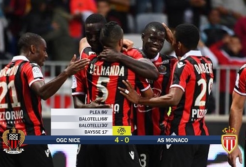 Highlights: OGC Nice 4-0 Monaco (Ligue I)