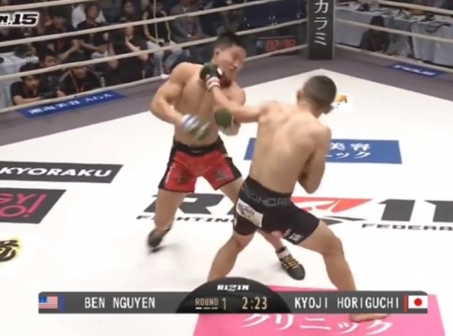 VIDEO: Võ sĩ gốc Việt Ben Nguyễn bị đối thủ người Nhật Kyoji Horiguchi hạ knockout